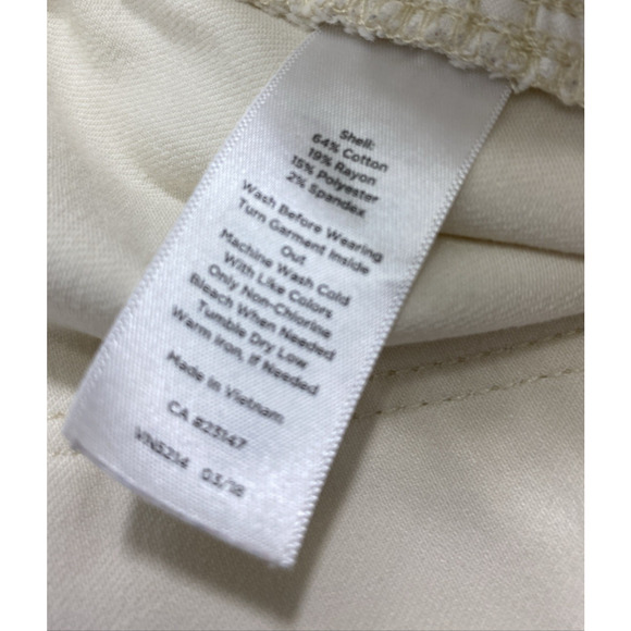 Talbots Slim Ankle Jeans Womens Size 14W Cream Straight Stretch Pockets - Picture 4 of 11